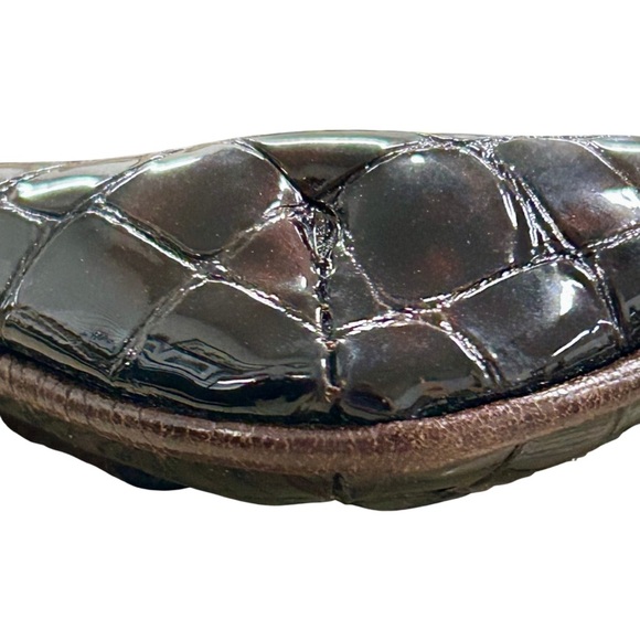 Brighton Brown Croc Embossed Crossbody Bag with Silver Buckle - Picture 7 of 14